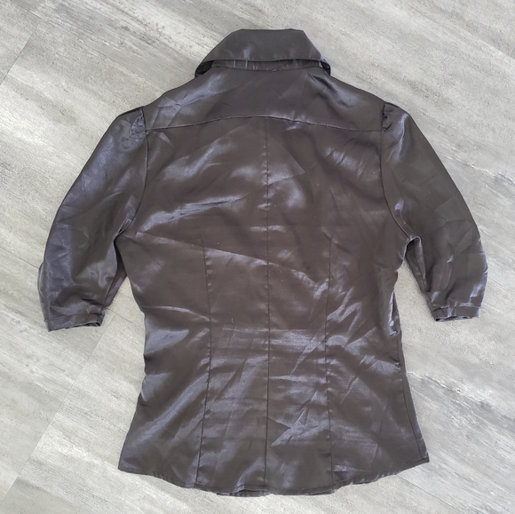 Black Detailed D&B Dressy Button Down - Picture 2 of 3